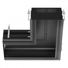 GESSI BINARIO Профиль угловой 740х740 мм., для 5 модулей, установка Shift-Fix, цвет Black XL