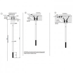 GESSI 316 Излив потолочный с удаленным управлением (не входит в комплект), цвет: brushed black metal pvd