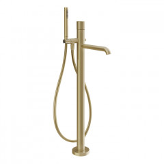 GESSI HABITO DIAMANTATO Смеситель для ванны напольный, однорычажный, цвет Brass Brushed PVD