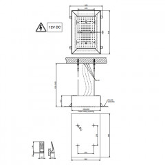 Gessi Afilo Встраиваемая душевая система 300х500мм, "троп.ливень,водопад,распыление,хромо", пульт упр. треб ист питания на 12B, нужен блок питания