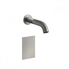 GESSI 316 INTRECCIO Смеситель для раковины настенный, электронный, излив 200 мм., внешняя часть, цвет Steel Brushed