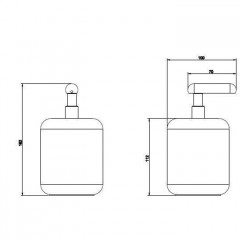 Gessi Goccia Дозатор для жидкого мыла настольный, цвет: хром/белый