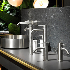 GESSI 316 Раковина 400 мм., для установки на столешницу, без перелива, нержавеющая сталь, цвет Steel brushed