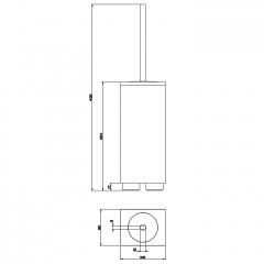 GESSI INVERSO ACCESSORIES Ершик напольный черный, цвет: Warm Bronze Br PVD