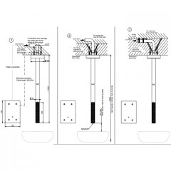 GESSI 316 MECCANICA Смеситель для раковины потолочный, электронный, внешняя часть, цвет Steel Brushed