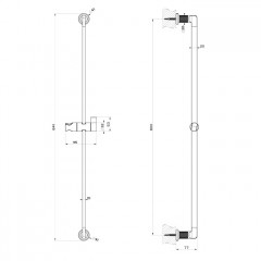 GESSI INCISO Штанга для душа, цвет: Finox Brushed Nickel