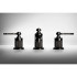 GESSI VENTI20 Смеситель для раковины на 3 отверстия, высота излива 98 мм., в комплекте с донным клапаном, цвет черный матовый