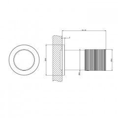 GESSI HABITO TRAME Смеситель настенный встраиваемый, однорычажный, внешняя часть, цвет Black Metal PVD