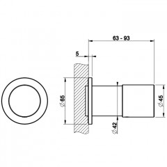 GESSI HABITO RIGATO Смеситель настенный встраиваемый, однорычажный, внешняя часть, цвет Black Metal Br. PVD