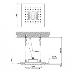 GESSI Origini Верхний душ потолочный, цвет: хром
