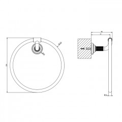 GESSI VENTI20 Полотенцедержатель-кольцо, цвет Warm Bronze Br. PVD