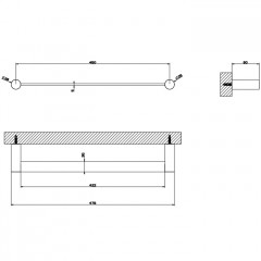 GESSI 316 Полотенцедержатель, 45 см, цвет: Black XL