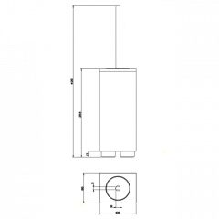 Gessi Rettangolo Ершик для унитаза напольный, цвет: хром/белый