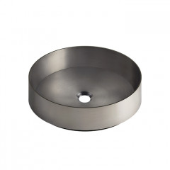 GESSI 316 Раковина 400 мм., для установки на столешницу, без перелива, нержавеющая сталь, цвет Steel brushed