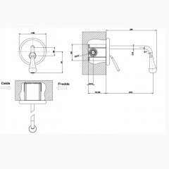 Gessi Goccia Встраиваемый однорычажный смеситель для раковины, излив 200мм(внешние части), цвет: хром
