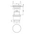 Gessi Донный клапан Stop&Go для раковины с переливом, цвет Black XL