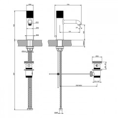 GESSI HABITO DIAMANTATO Смеситель для раковины на 1 отверстие, однорычажный, в комплекте с донным клапаном, цвет хром