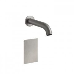 GESSI 316 FLESSA Смеситель для раковины, настенный, электронный, излив 200 мм., внешняя часть, цвет Steel Brushed