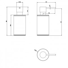 GESSI 316 Дозатор для жидкого мыла настольный, цвет: белый/steel brushed