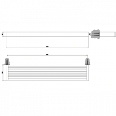 Gessi Rettangolo Полочка 60см, цвет: хром