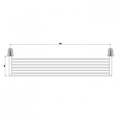 Gessi Rettangolo Полочка 60см, цвет: шлифованный черный металлик