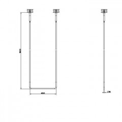 Gessi Goccia Полотенцедержатель потолочный 45см h=160см, цвет: белый