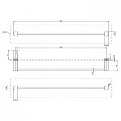 GESSI Rilievo Полотенцедержатель, 60 см, цвет: nero XL