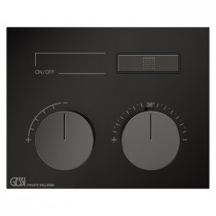 Gessi Hi-Fi Термостат для душа, 1 источник (внешняя часть), цвет: Black Metal PVD
