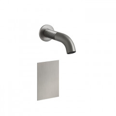 GESSI 316 INTRECCIO Смеситель для раковины настенный, электронный, излив 146 мм., внешняя часть, цвет Steel Brushed