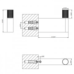 GESSI HABITO DIAMANTATO Крючок, цвет Black Metal Br. PVD