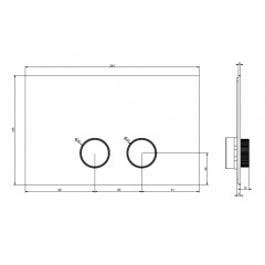 Gessi Ingranaggio Клавиши смыва Geberit Sigma 8 e Sigma 12., цвет Black Metal Brushed PVD