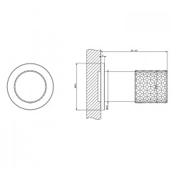 GESSI HABITO INTRECCIO Смеситель настенный встраиваемый, однорычажный, внешняя часть, цвет хром