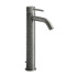 GESSI 316 Смеситель для раковины на 1 отверстие, высокий h=305мм, с донным клапаном, излив 123мм, цвет: steel brushed