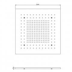 GESSI Minimali/Afilo Накладная панель 500x500 мм., для встраив в потолок душ системы 57501/57503/57901, цвет Nickel PVD