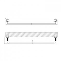 GESSI VENTI20 Полотенцедержатель 600 мм., цвет Finox Brushed Nickel