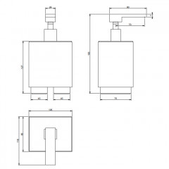 GESSI INVERSO ACCESSORIES Дозатор для жидкого мыла настольный белый, цвет: Brass Brushed PVD
