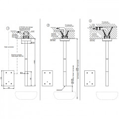 GESSI Смеситель для раковины потолочный, электронный, с кран-фильтром для регулировки температуры и напора воды, цвет хром