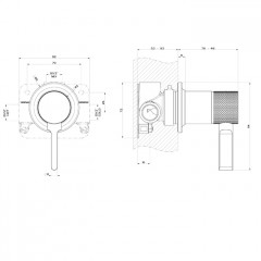 GESSI INCISO Встраиваемый смеситель, на 1/2", на 1 источник (внешняя часть), цвет: Finox Brushed Nickel