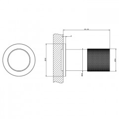 GESSI HABITO DIAMANTATO Смеситель настенный встраиваемый, однорычажный, внешняя часть, цвет Black Metal PVD