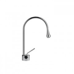 Gessi Goccia Смеситель для раковины на 1 отверстие, излив 174мм R=90, с фиксированным носиком, цвет: хром