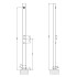 GESSI OUTDOOR Душевая стойка для установки на улице, напольная, на 2 выхода, без ручек, ручного душа и верхнего душа, внешняя часть, цвет Black XL