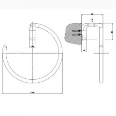 Gessi Goccia Полотенцедержатель "кольцо", цвет: белый