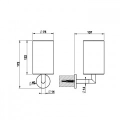 Gessi Ingranaggio Стакан настенный белый, цвет: хром