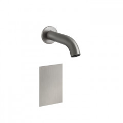 GESSI 316 FLESSA Смеситель для раковины, настенный, электронный, излив 146 мм., внешняя часть, цвет Steel Brushed