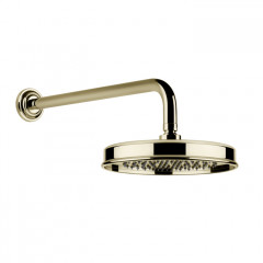 GESSI VENTI20 Верхний душ 200 мм., с настенным держателем 389 мм., цвет Brass PVD