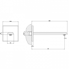 Gessi Eleganza Настенный излив на 1/2" для монтажа с удаленным управлением 46112+46106 (не входит в комплект), цвет: хром