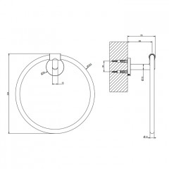 Gessi Tondo Полотенцедержатель-кольцо, цвет: Copper PVD