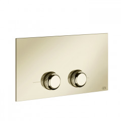 GESSI VENTI20 Клавиша смыва для унитаза двойная, для инсталляций Viega, цвет Brass PVD