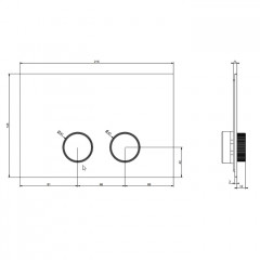 Gessi Ingranaggio Клавиши смыва Tece (TeceProfil, TeceBox)., цвет Brushed Brass PVD