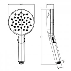 GESSI Ручной душ, 3 режима, с защитой от накипи, цвет White CN